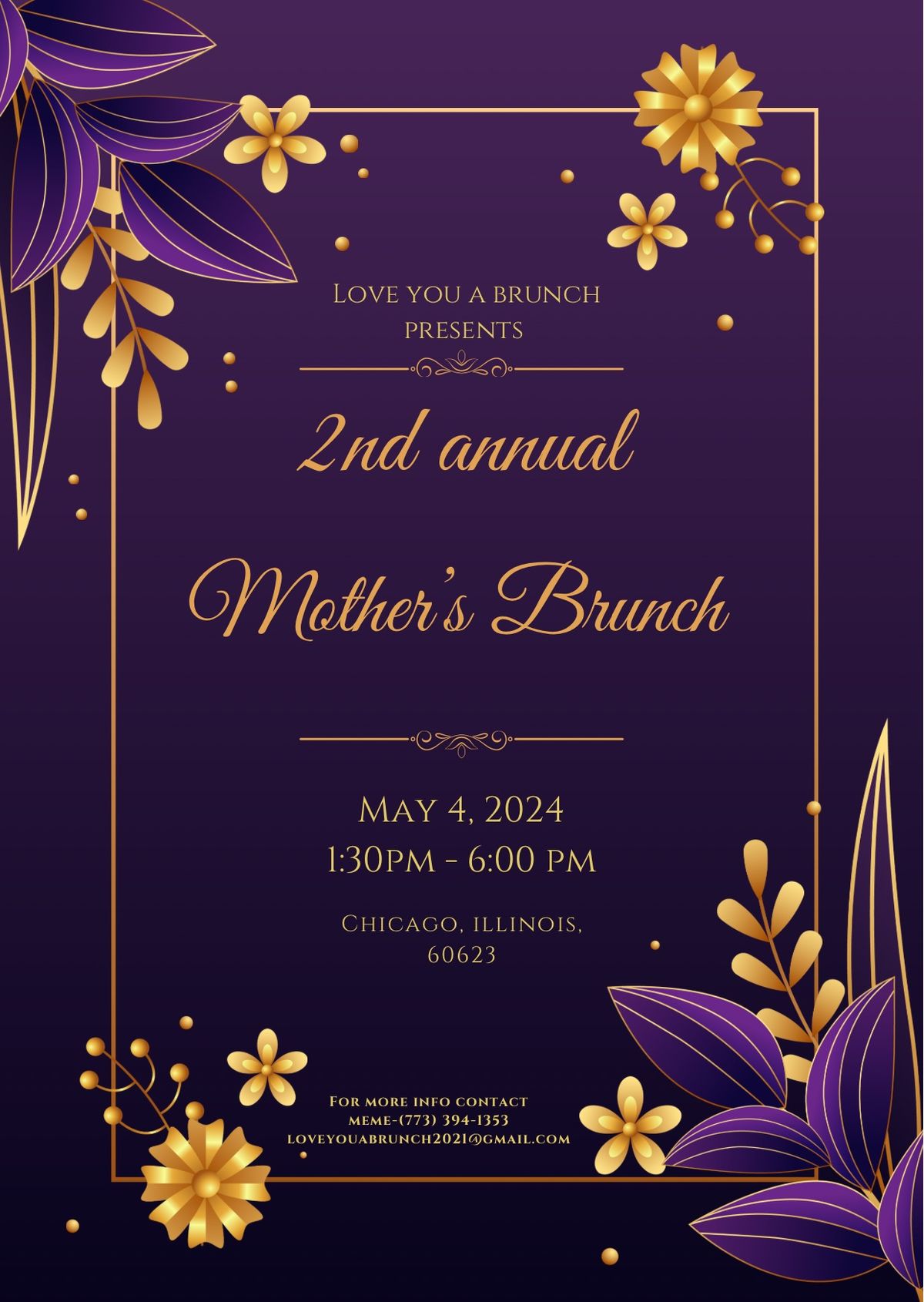 2nd Annual Mother\u2019s Brunch