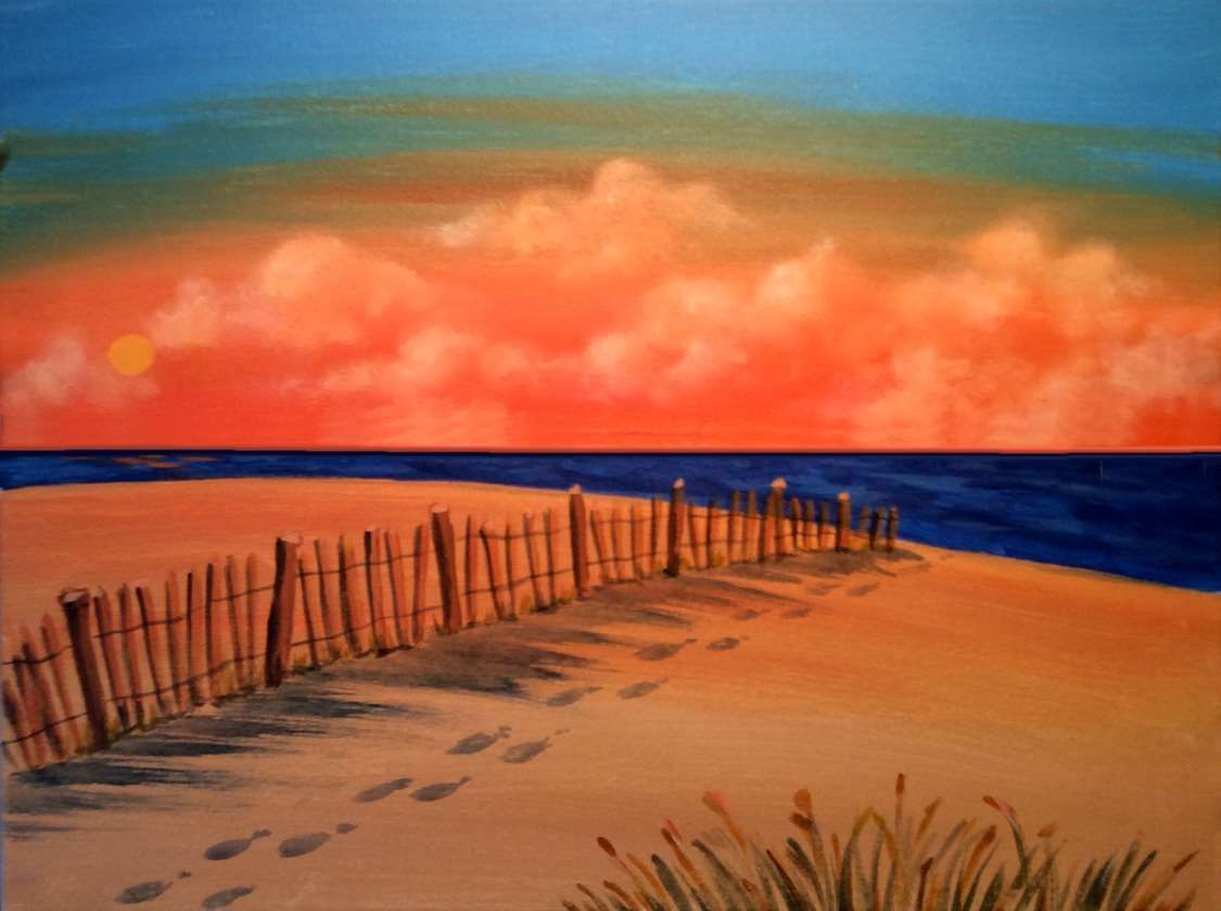 Paint & Sip: BEACH FALL WALK