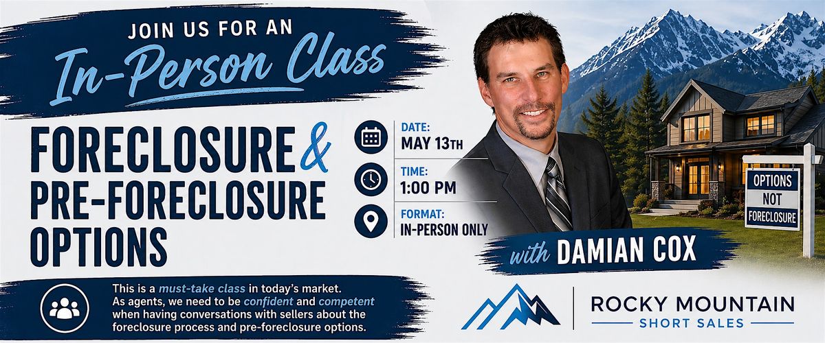Foreclosure & Pre-Foreclosure Options with Damian Cox