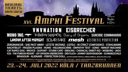 Amphi Festival 2022 Online 23 July To 25 July Dreams Festival 2022