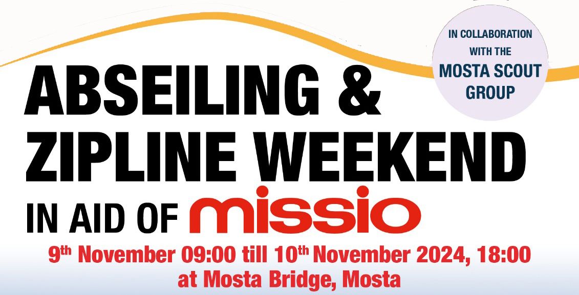 SAVE THE DATE: Abseiling & Zipline Weekend - Missio & Mosta Scout Group