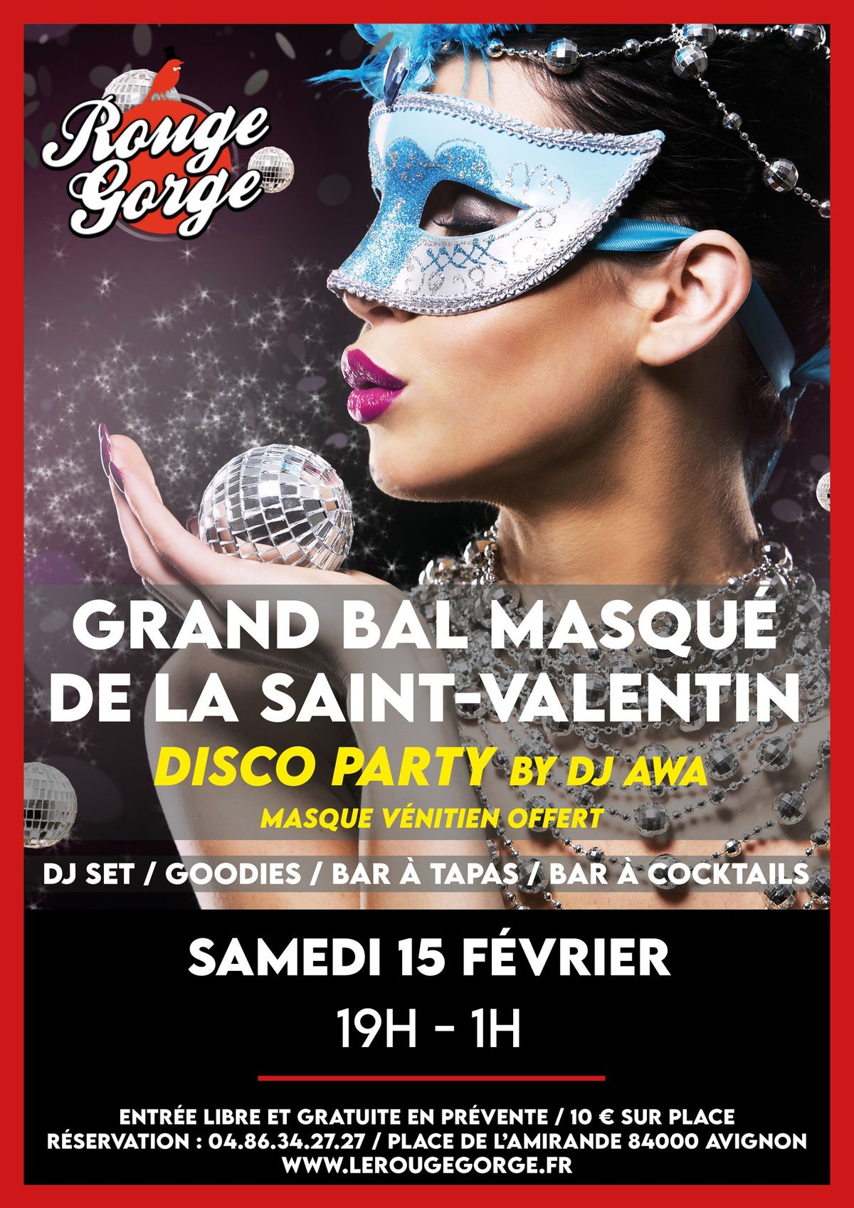 GRAND BAL MASQUE DE LA SAINT-VALENTIN "DISCO PARTY"