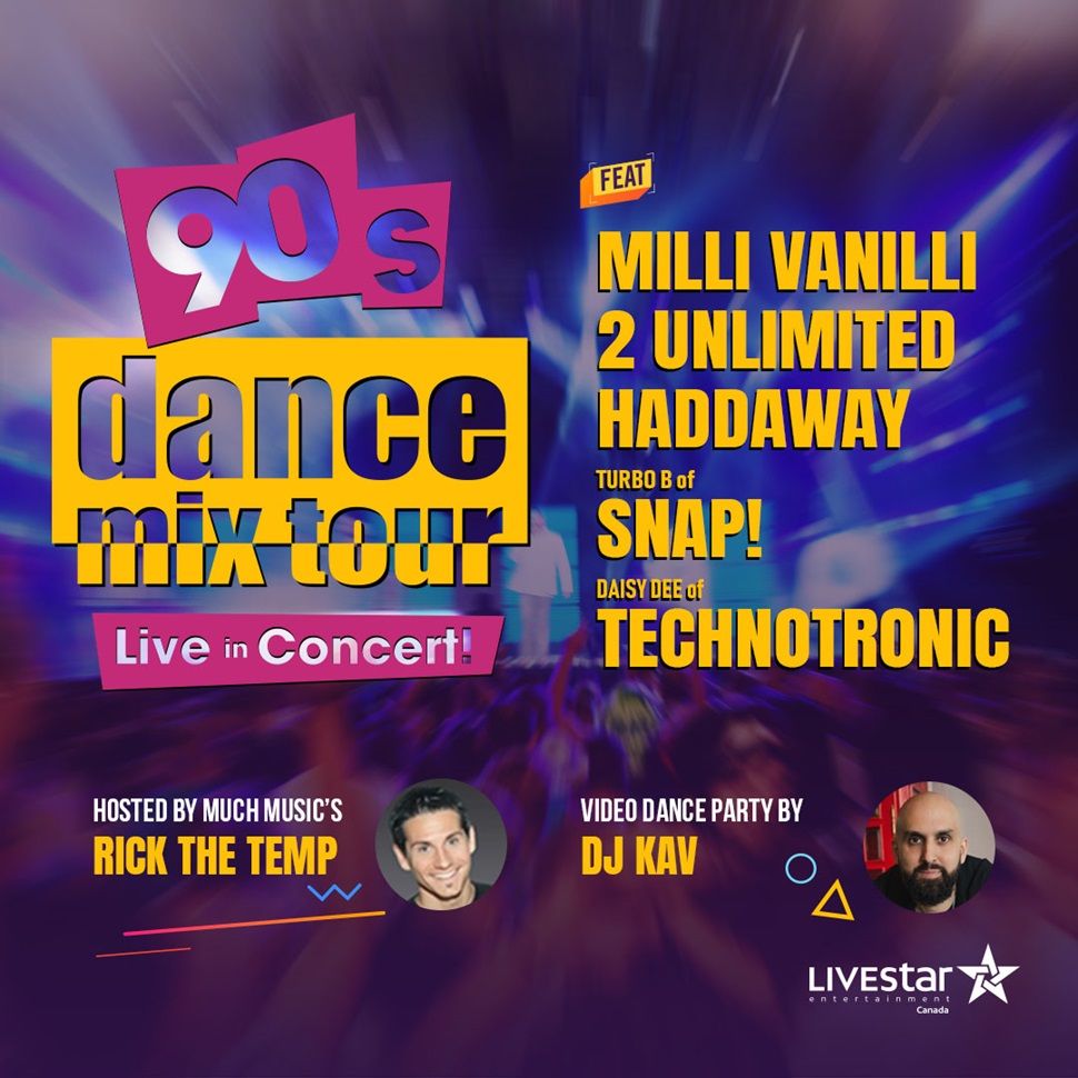 90's Dance Mix Tour: Milli Vanilli  2 Unlimited & Haddaway