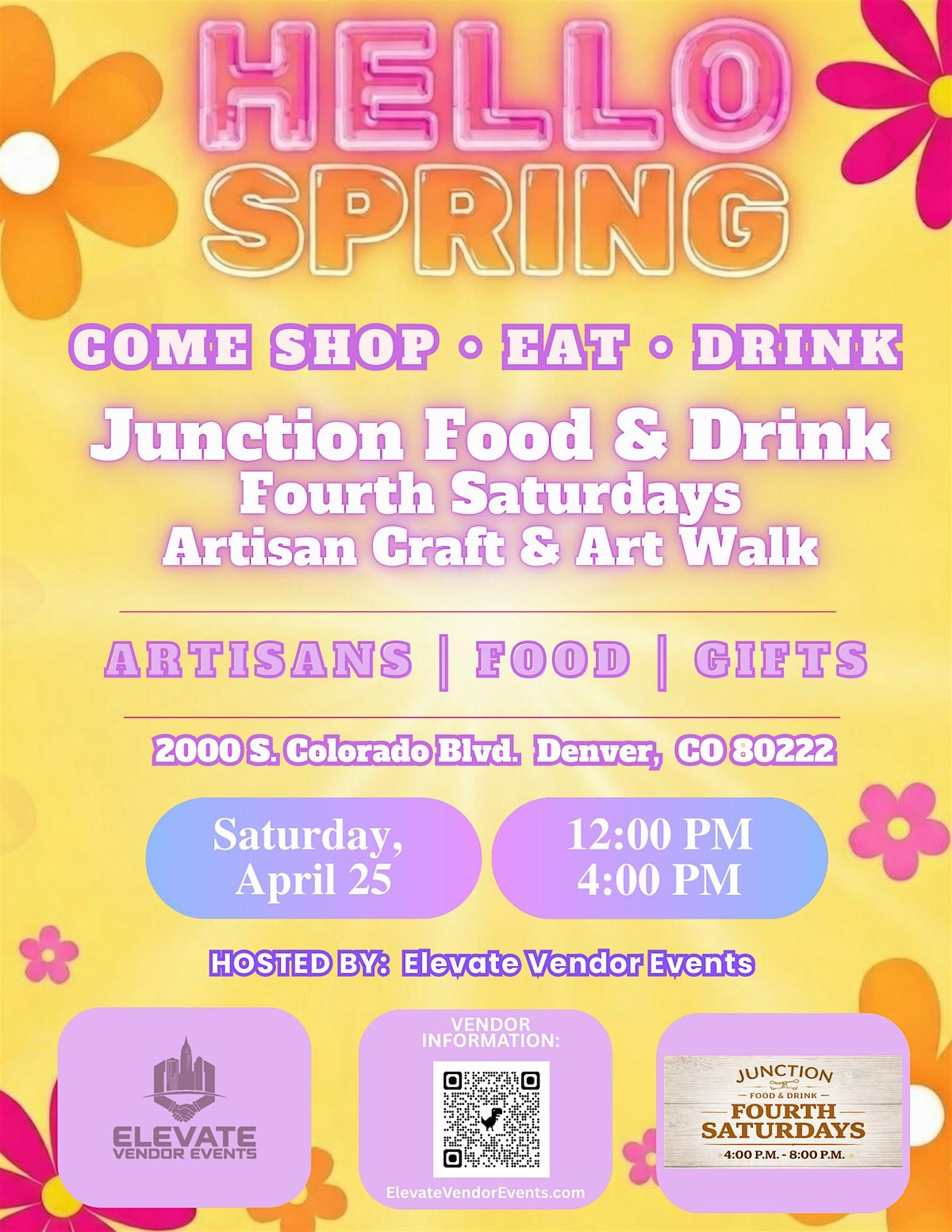 Shop Local Spring Hello Spring Artisan Market | Food, Drinks & Local Vendors | April 25 ...