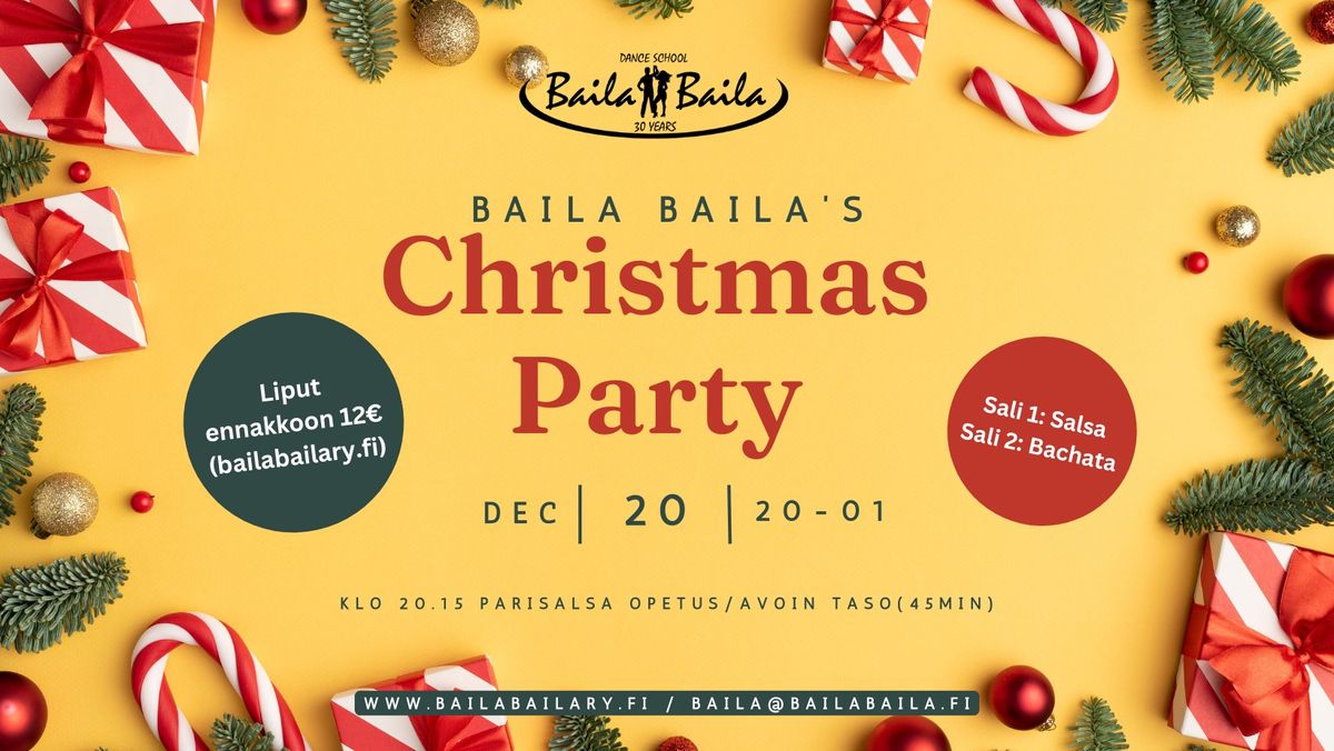 Baila Bailan joulujuhlat - 20.12.!