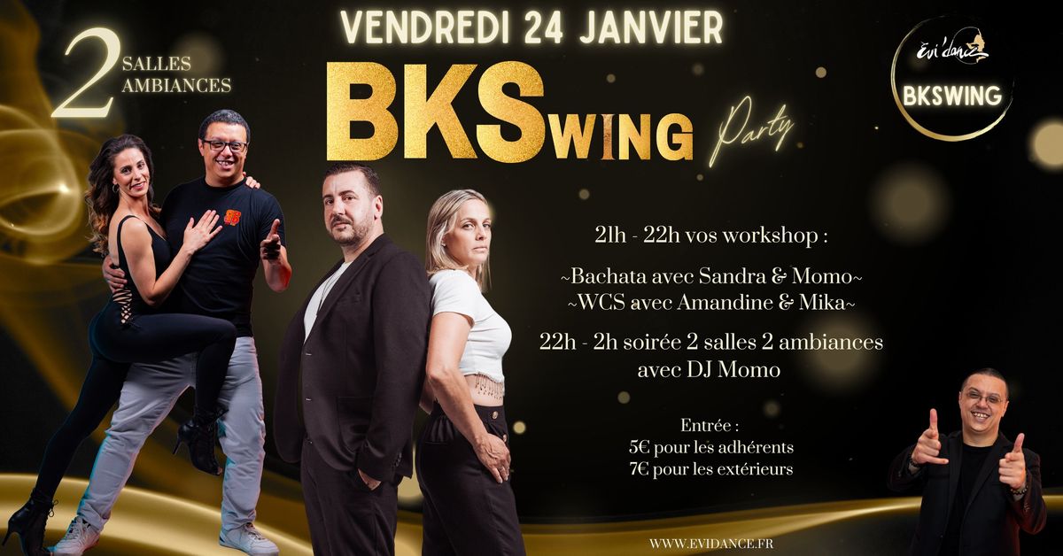 BKSwing Party - Workshop + Soir\u00e9e 2 salles, 2 ambiances