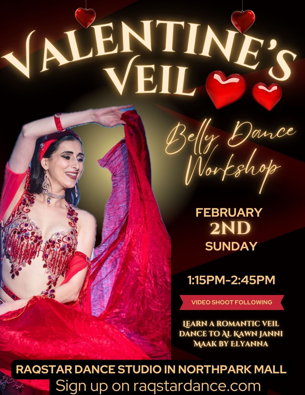 Valentine's Veil Belly Dance Workshop