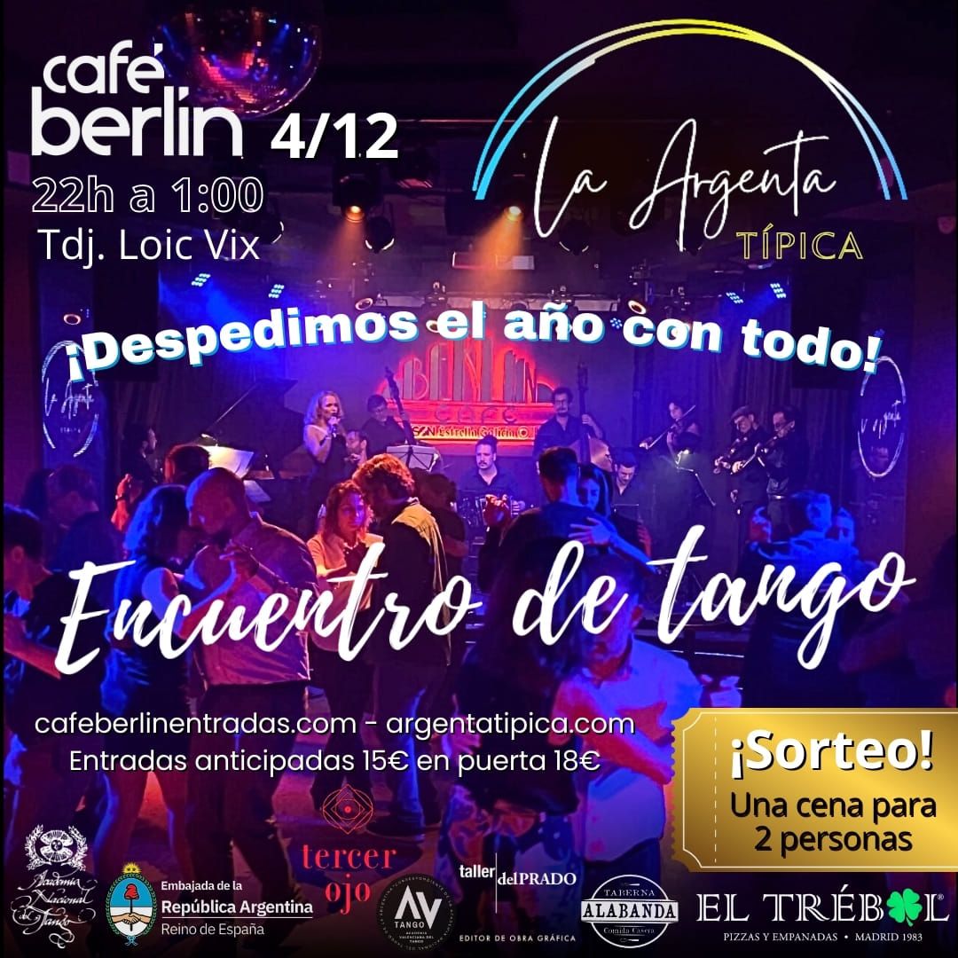 Encuentro de tango con La Argenta T\u00edpica en Caf\u00e9 Berl\u00edn