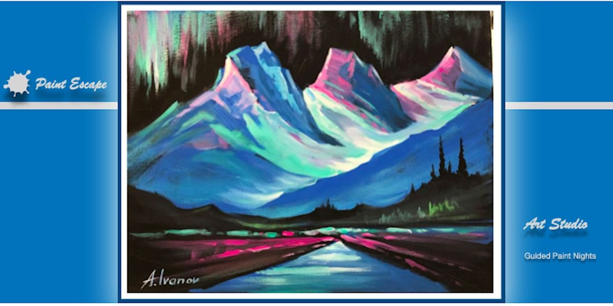 Paint Night-Three Sisters Northern Lights