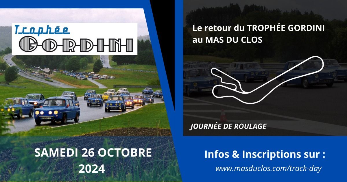 Le retour du TROPH\u00c9E GORDINI au MAS DU CLOS : Samedi 26 Octobre 2024