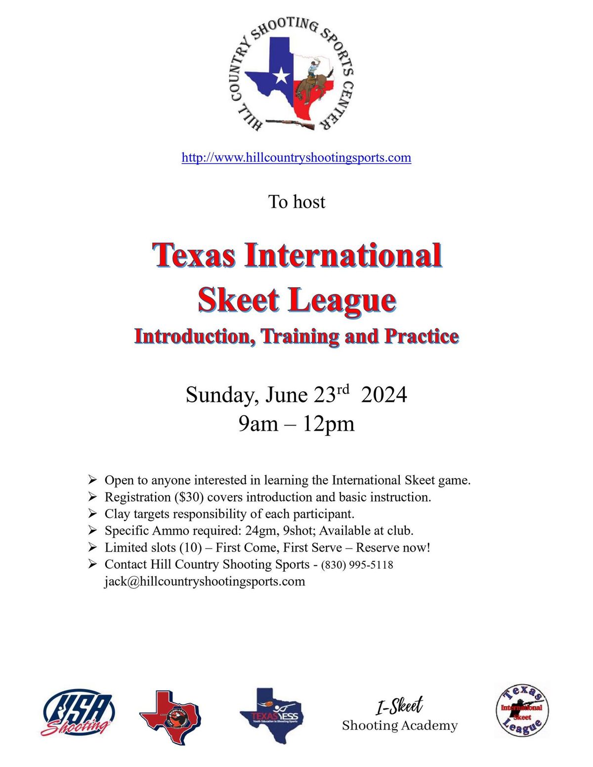 Texas I-Skeet League @ Hill Country Shooting Sports