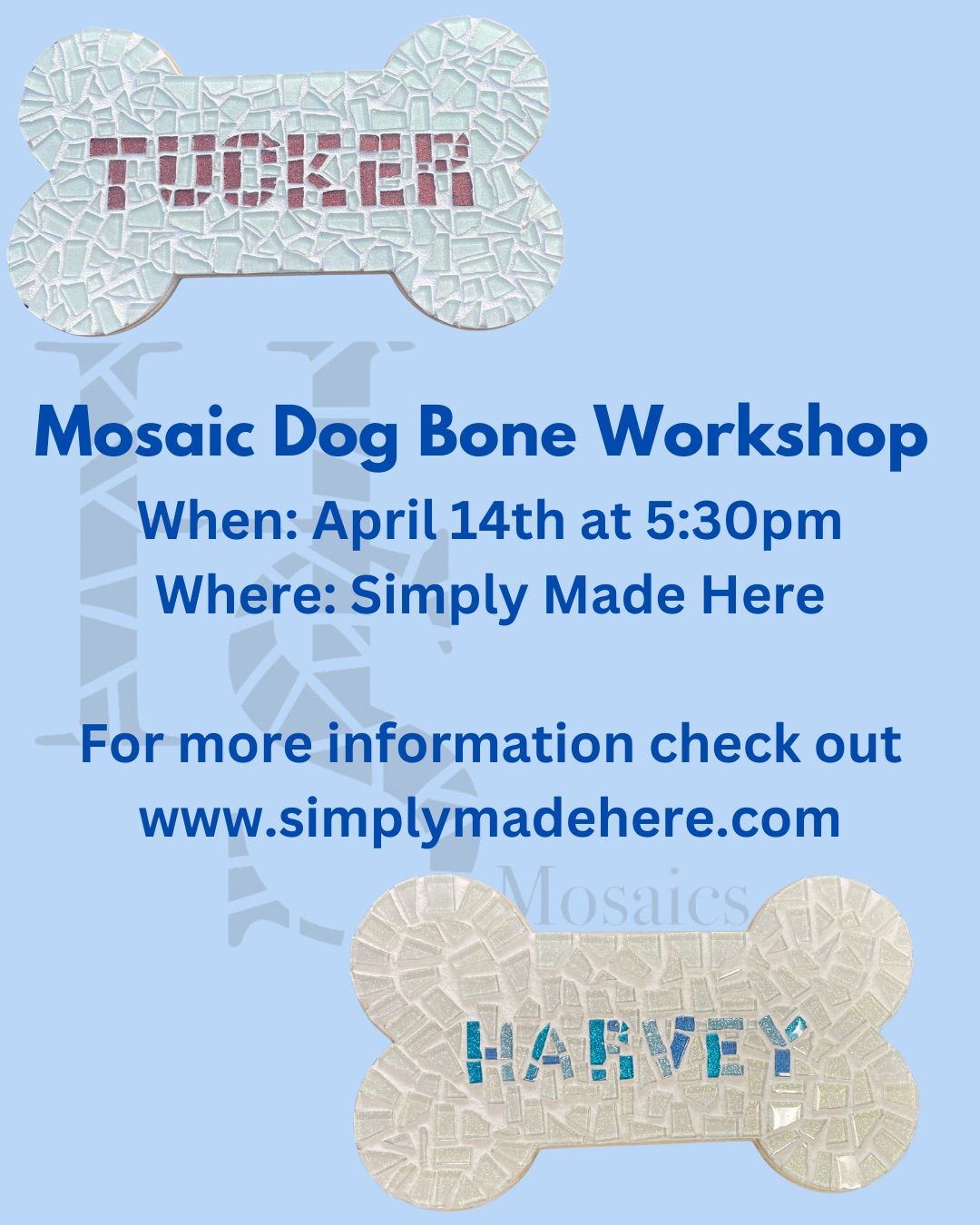 Dog Bone Mosaic Workshop