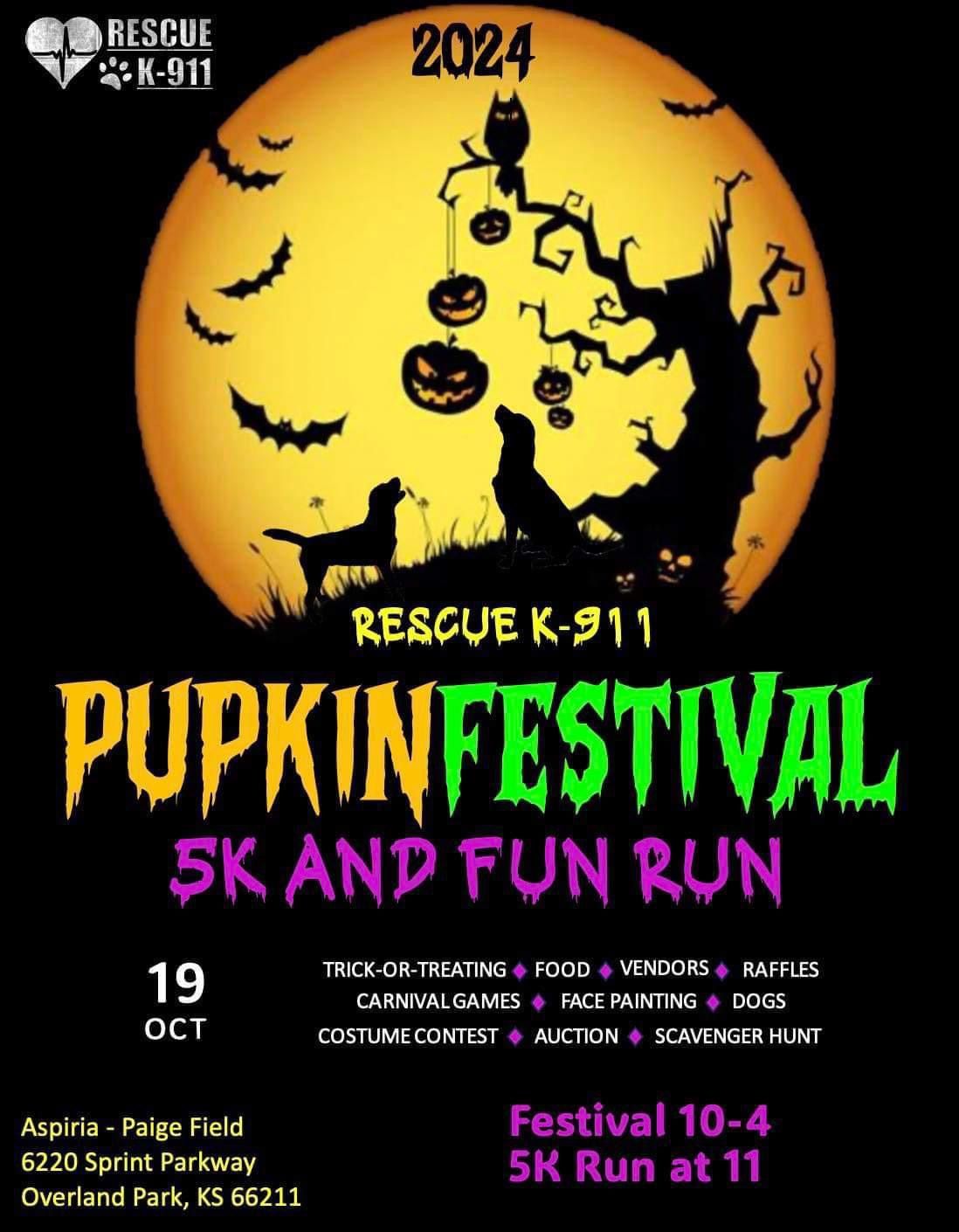 Pupkin Festival 5K and Fun Run for Rescue K-911! 