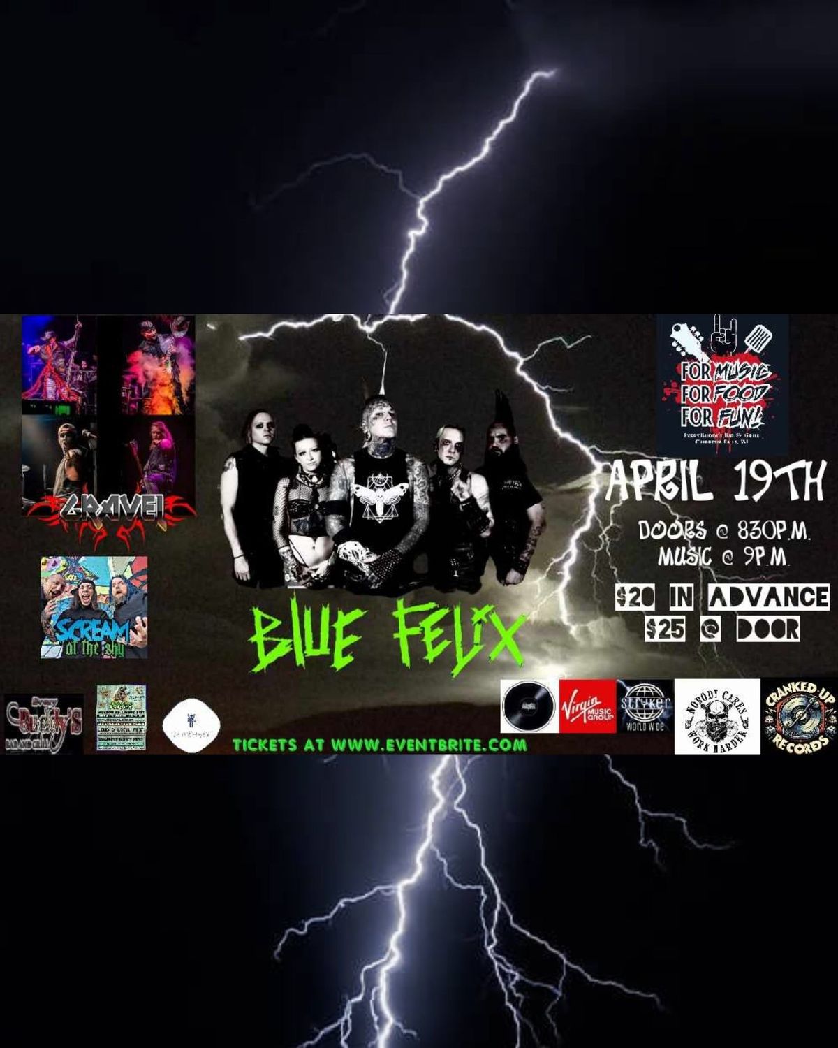 CO-HEADLINERS BLUE FELIX & GRAVEL, WITH SPECIAL GUEST Magna Sonus!!!