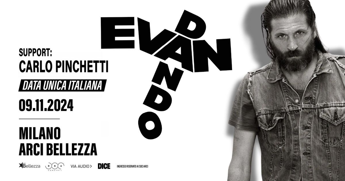 Evan Dando [The Lemonheads] | Milano, Arci Bellezza [Data Unica Italiana] + Support: Carlo Pinchetti