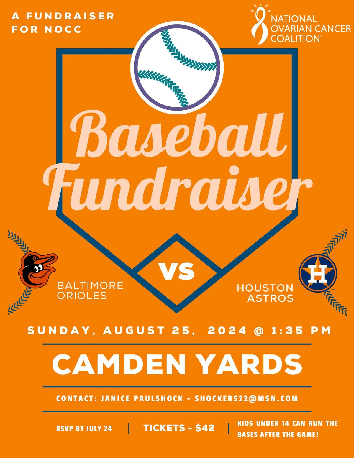 Baltimore Orioles Baseball Fundraiser for NOCC 