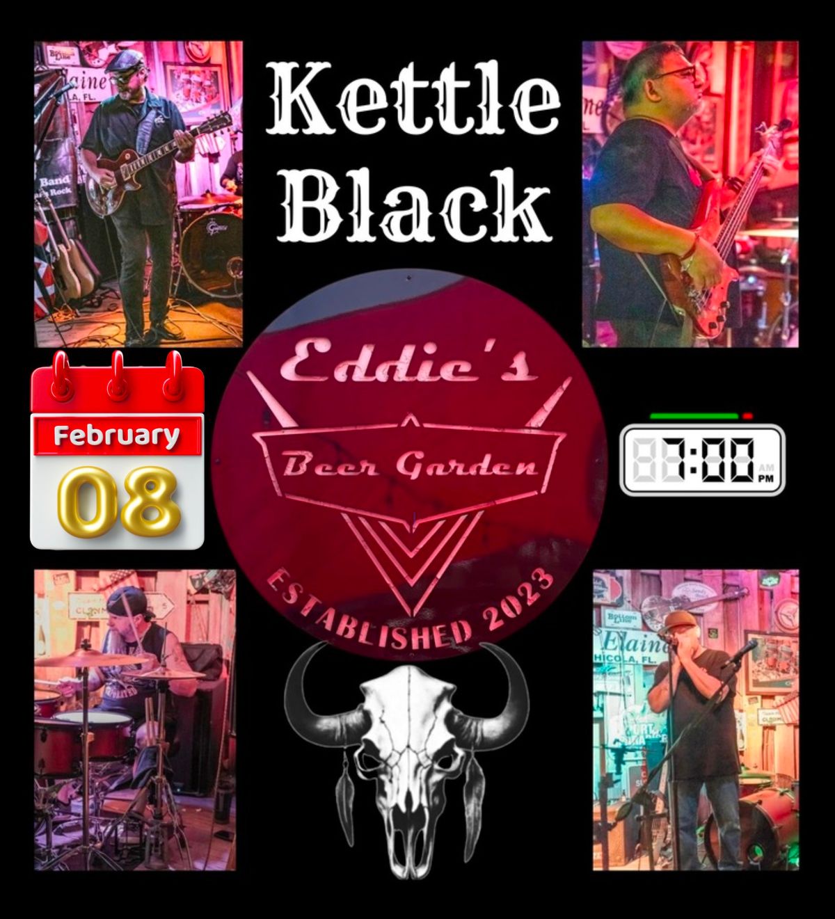 Kettle Black returns for BIKE NIGHT in Eddies Beer Garden at The  Getaway Grille and Bar