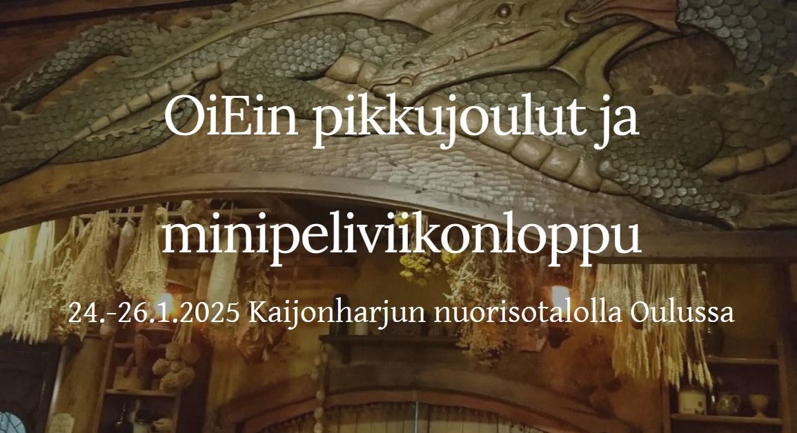 OIEI:n pikkujoulut ja minipeliviikonloppu