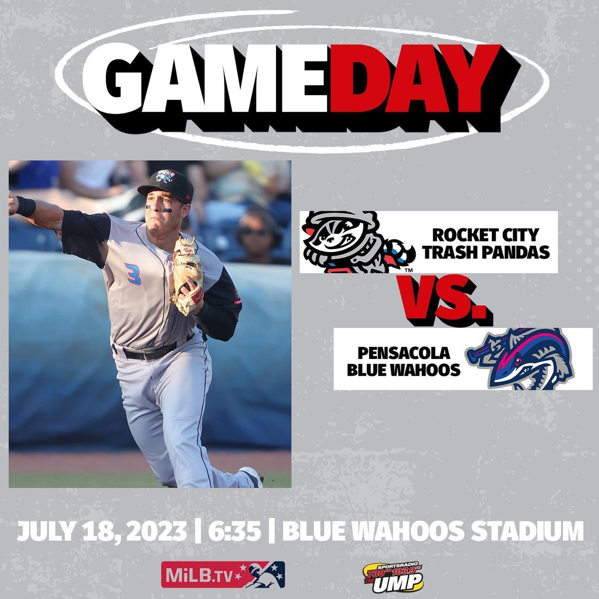 Rocket City Trash Pandas vs. Pensacola Blue Wahoos