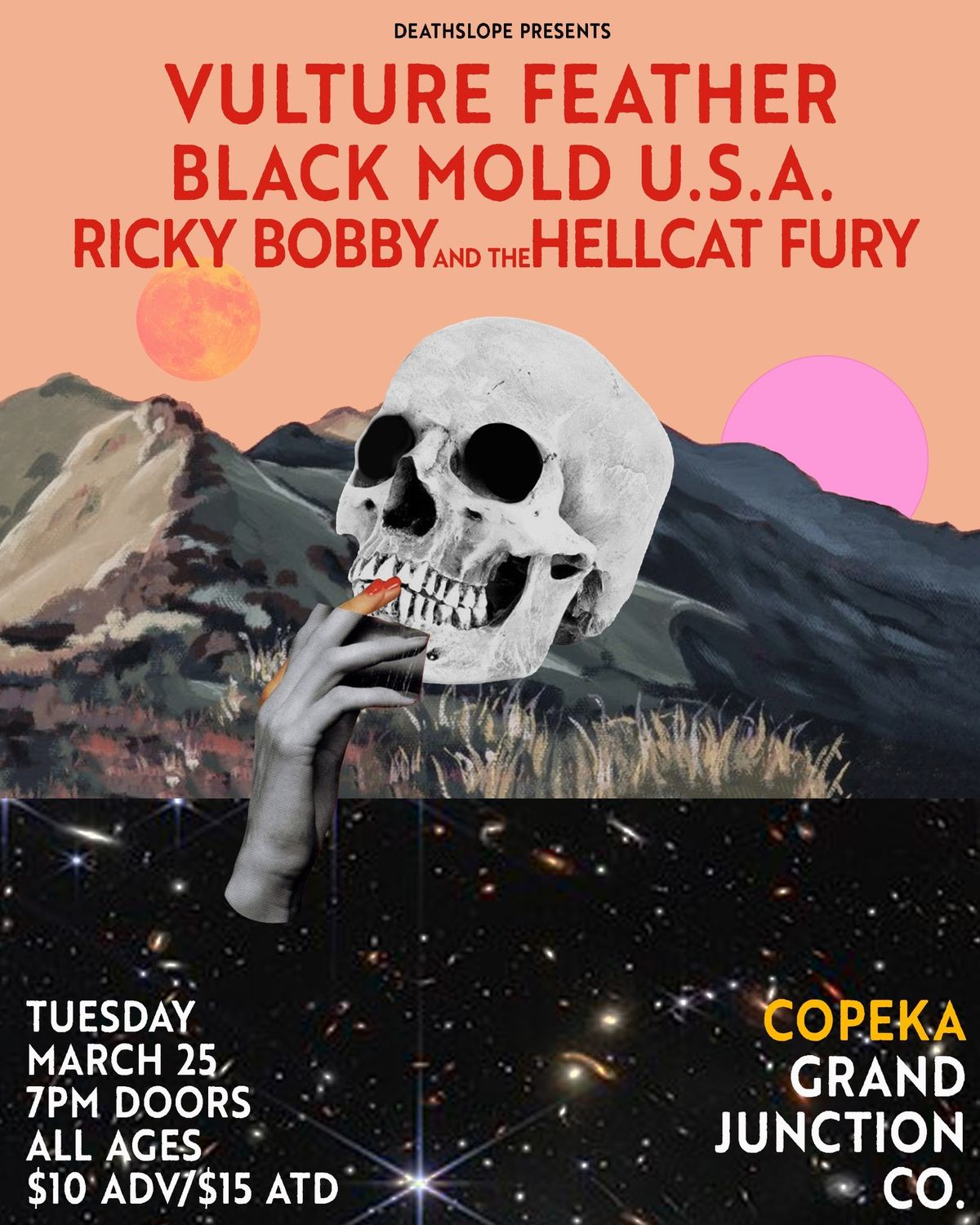 Vulture Feather, Black Mold U.S.A.,  Ricky Bobby & the Hellcat Fury@ Copeka