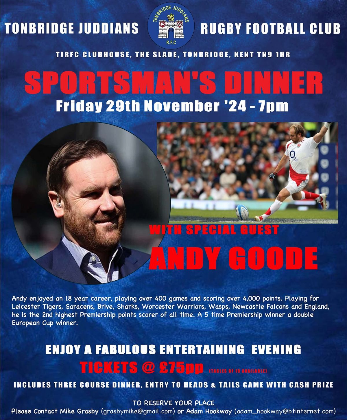 TJs Sportsman\u2019s Dinner with Andy Goode