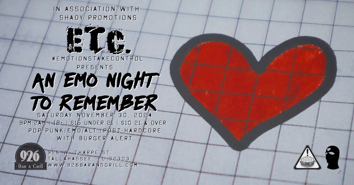 ETC. AN EMO NIGHT TO REMEMBER!