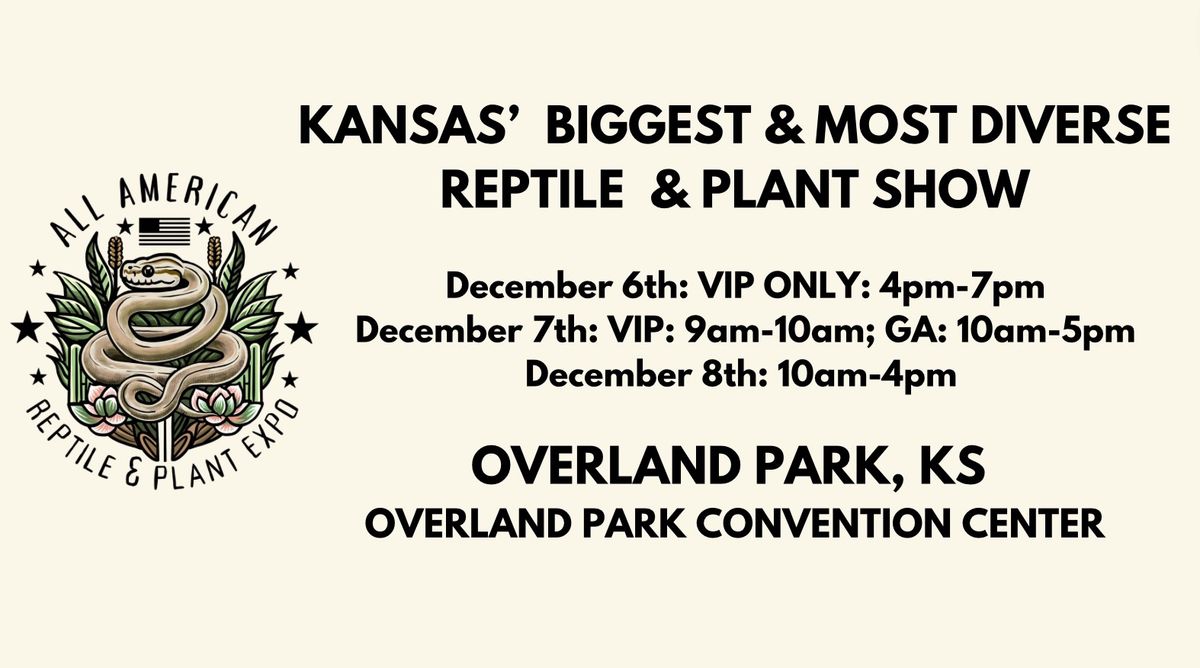 All American Reptile and Plant Expo December Kansas 