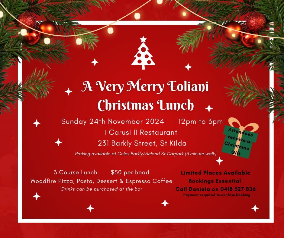 A Very Merry Eoliani Christmas Lunch 