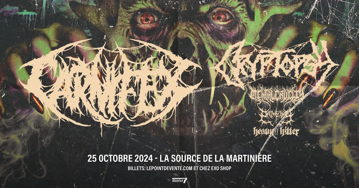  Carnifex, Cryptopsy, Mental Cruelty, Organectomy et plus \/\/ Vendredi 25 octobre 2024 \/\/ La Source 