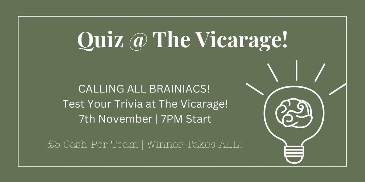 Quiz Night at The Vicarage