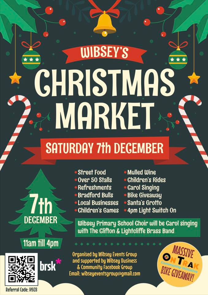 The Wibsey Events Group Christmas market and lights switch on.