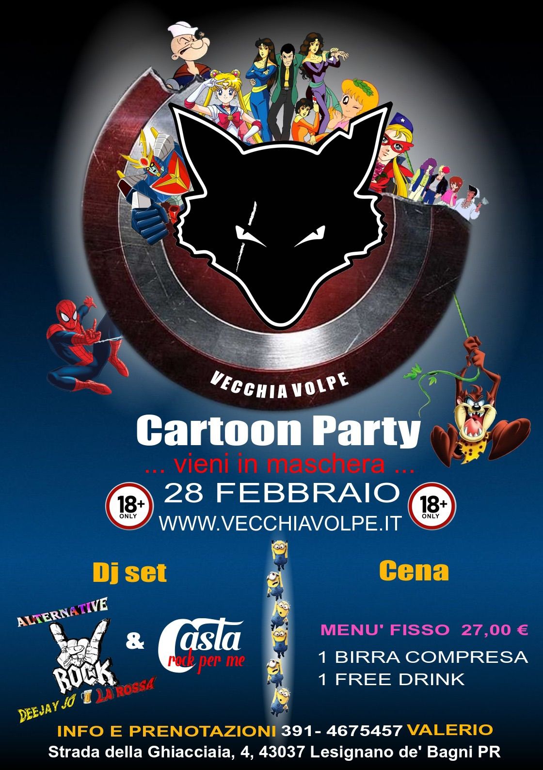 \ud83d\udca5\ud83d\udca5CARTOON PARTY..la grande festa di carnevale \ud83d\udca5\ud83d\udca5