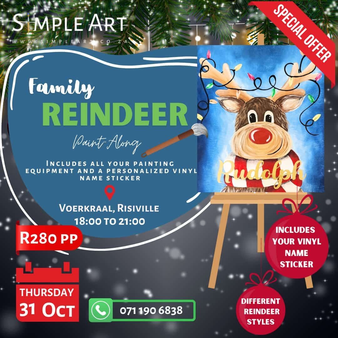 Reindeer Paint-Along-Session\ud83c\udfa8\ud83e\udd8c