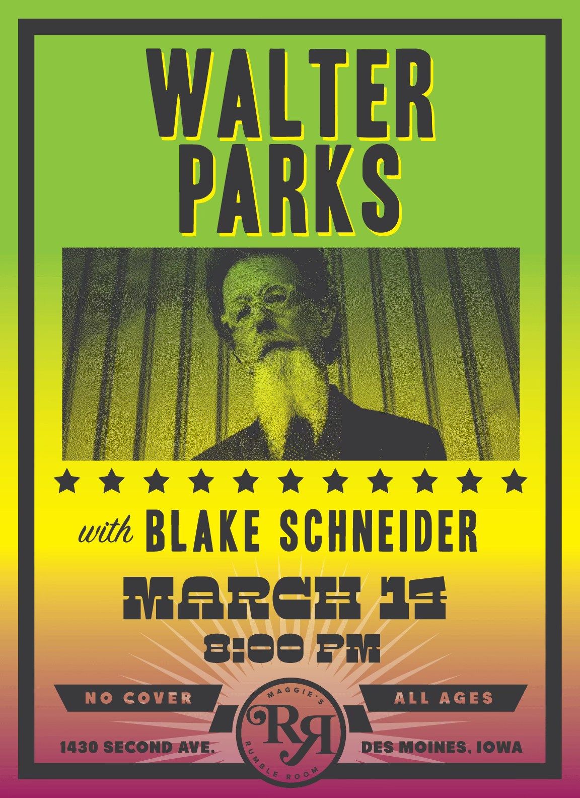 WALTER PARKS - Live @ Rumble Room   w\/ Blake Schneider