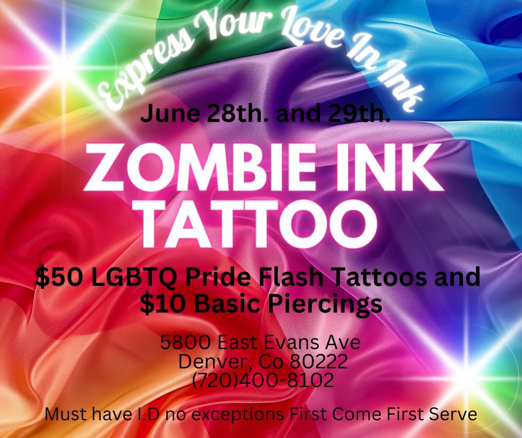 Zombie Ink Tattoo's First Annual Pridefest Promotion