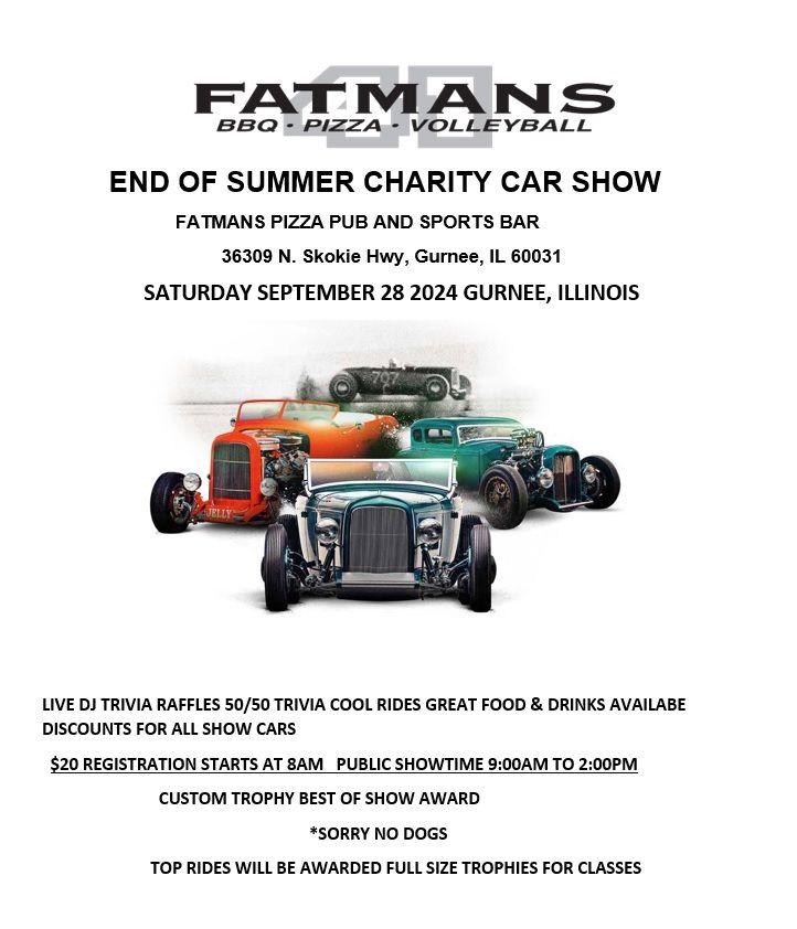 FATMANS PIZZA PUB AND SPORTS BAR END OF SUMMER CHARITY CAR SHOW