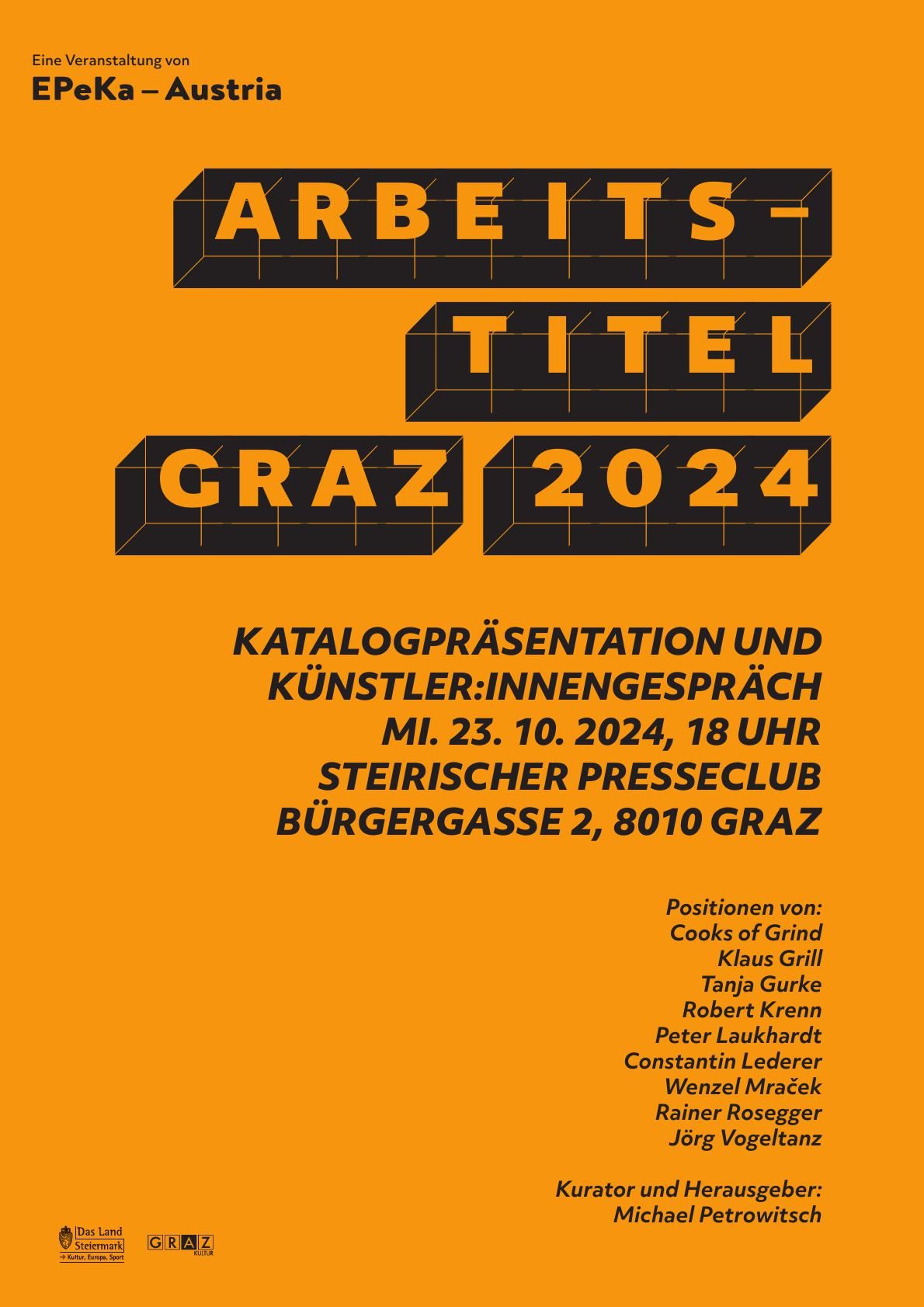 Arbeitstitel Graz 2024 - Katalogpr\u00e4sentation