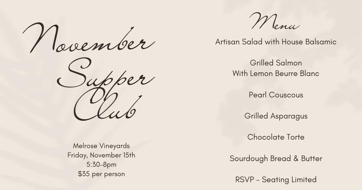 Melrose Vineyards Supper Club