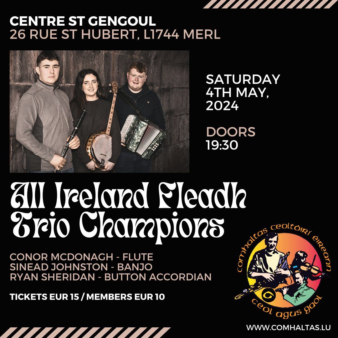 Concert All Ireland Fleadh Trio Champions