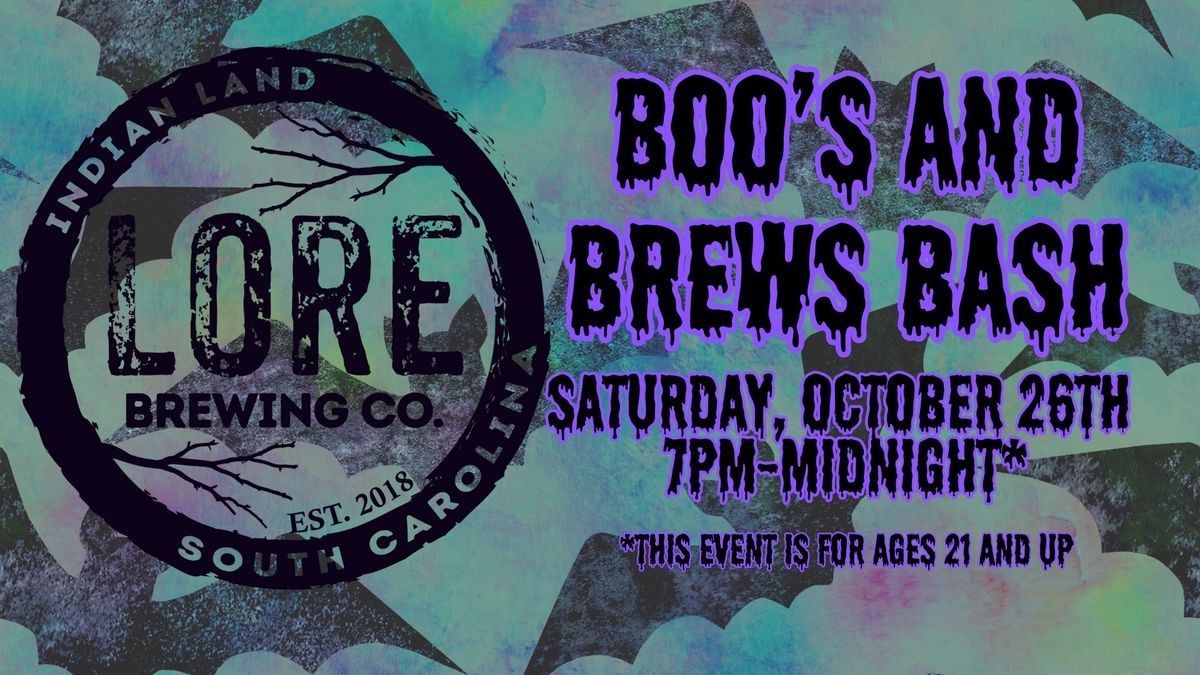 Boo's and Brews Halloween Bash at Lore Brewing Company