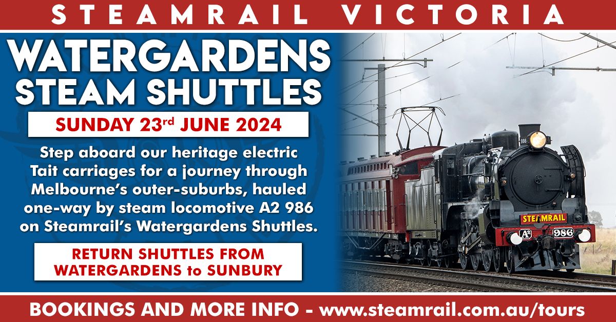 Watergardens Steam & Tait Train Shuttles - Sun 23 June 2024