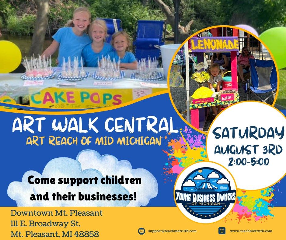 Young Business Owners will join Art Walk Central!