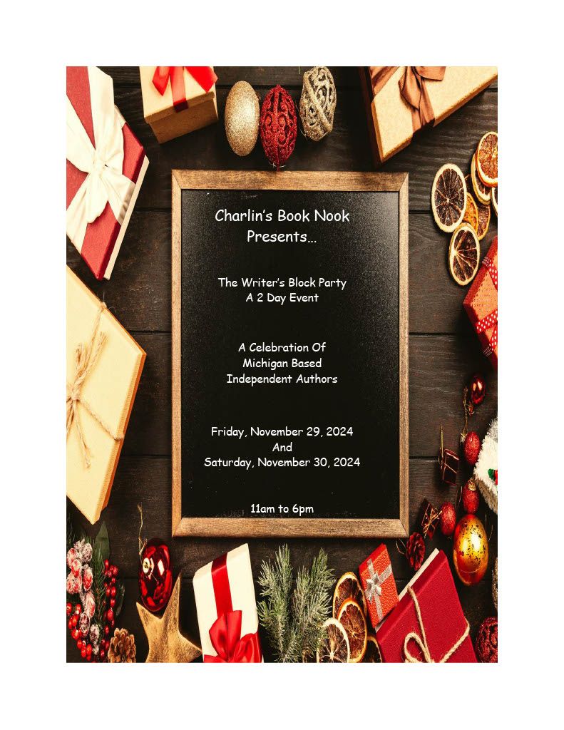 Charlin's Book Nook Presents The Writer's Block Party a 2 Day Event