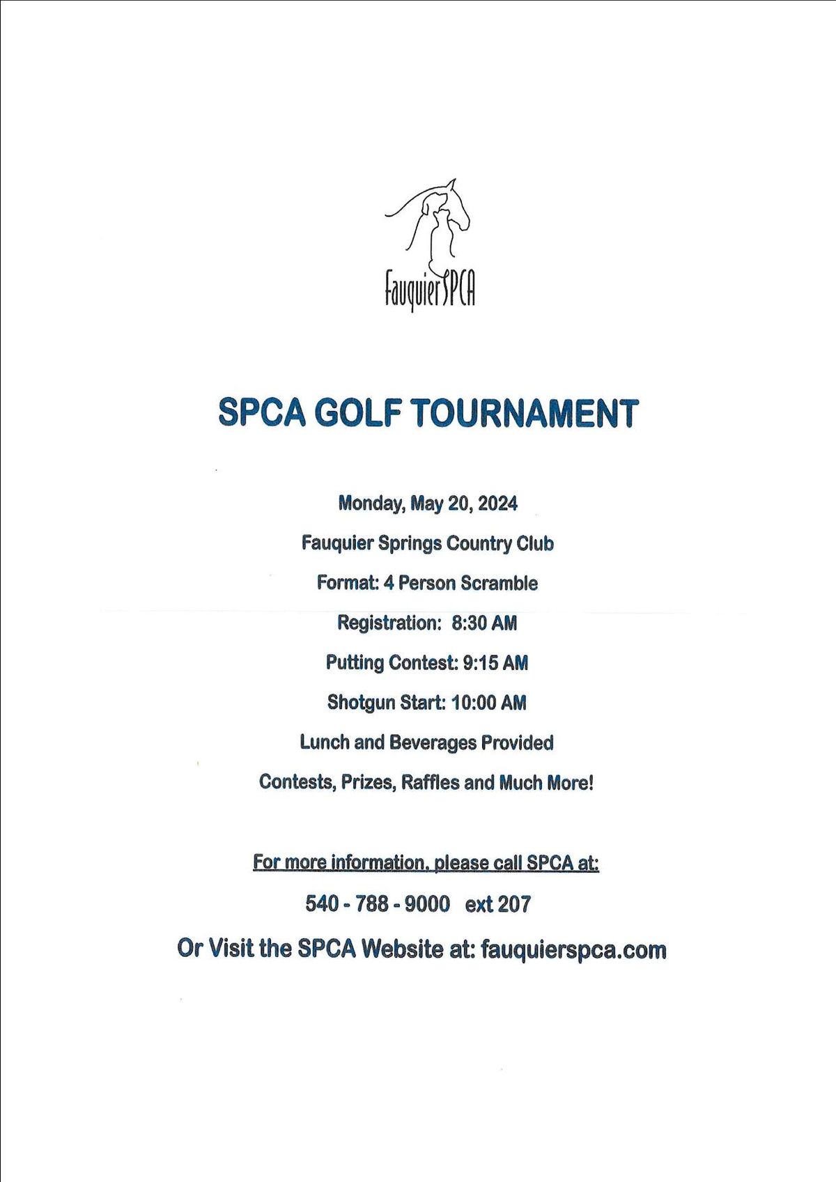 Fauquier SPCA Golf Tournament