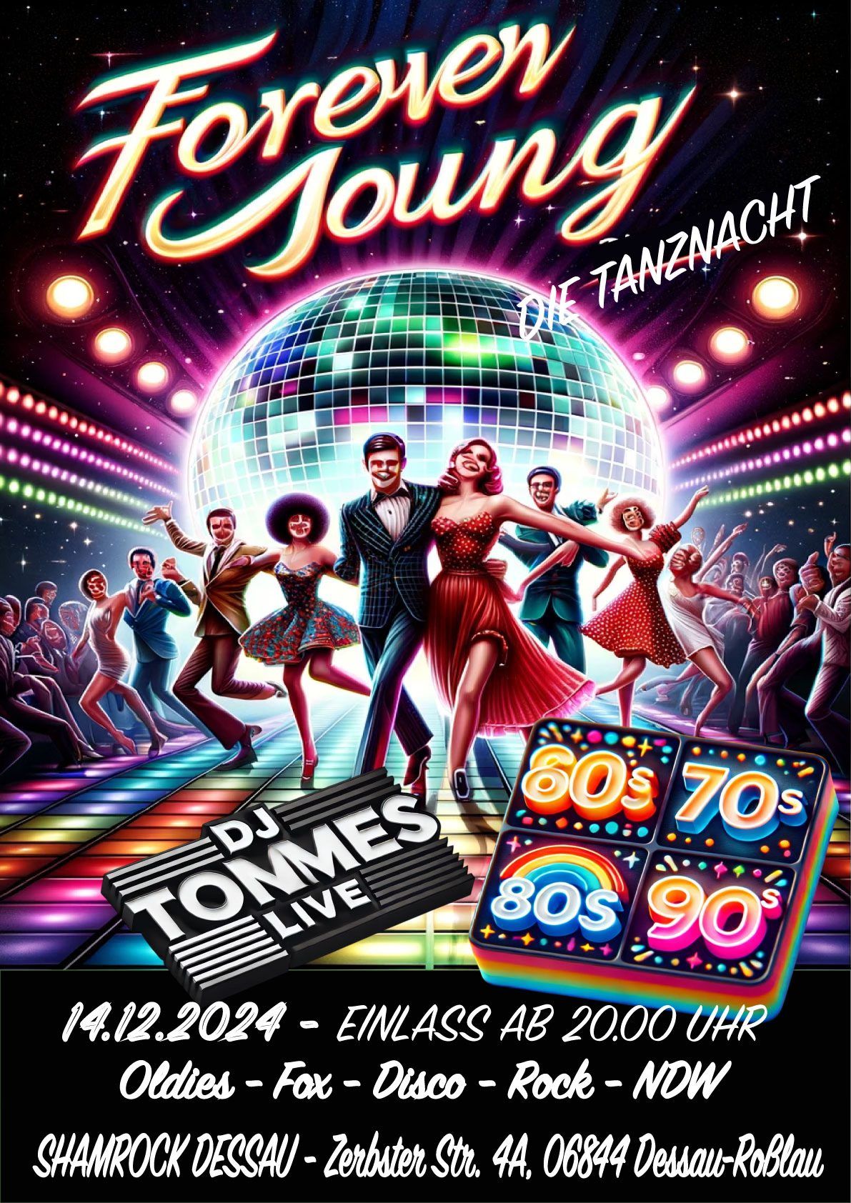 \ud83c\udf89 FOREVER YOUNG - DIE TANZNACHT \u2013 LIVE MIT DJ TOMMES \ud83c\udf89