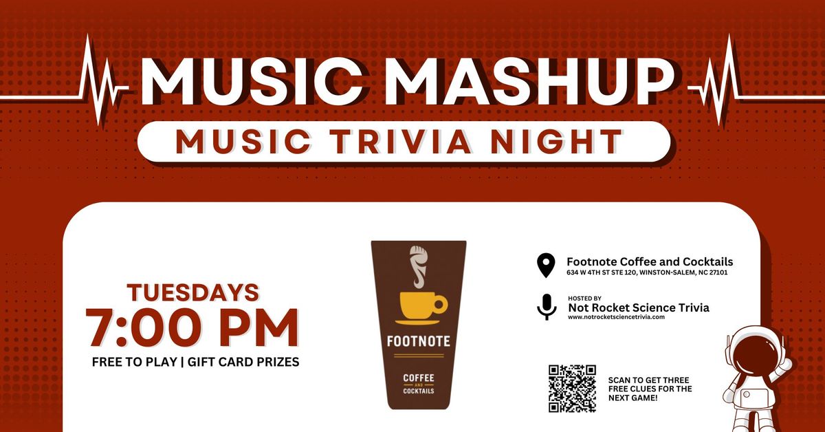 Music Trivia at Footnote Coffee and Cocktails