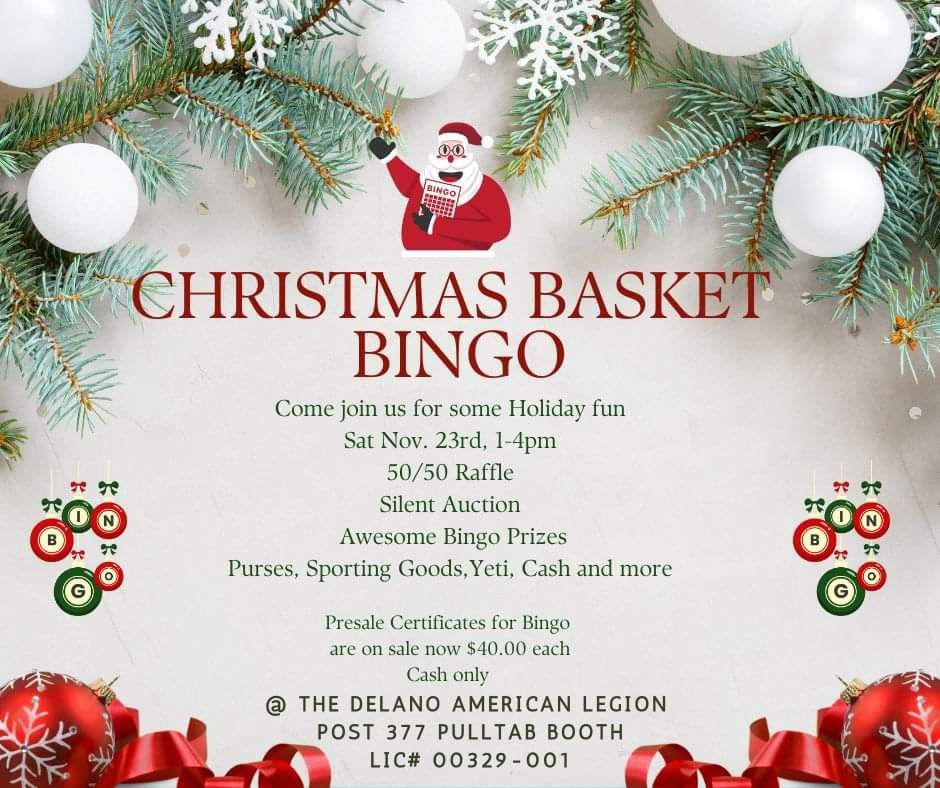 Christmas Basket Bingo 