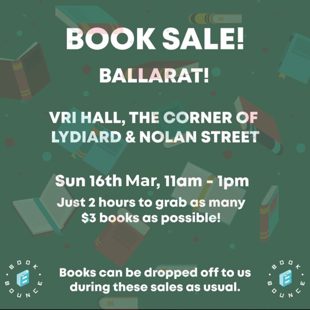 Ballarat\u2019s BIGGEST Book Sale - Mar 25\u2019