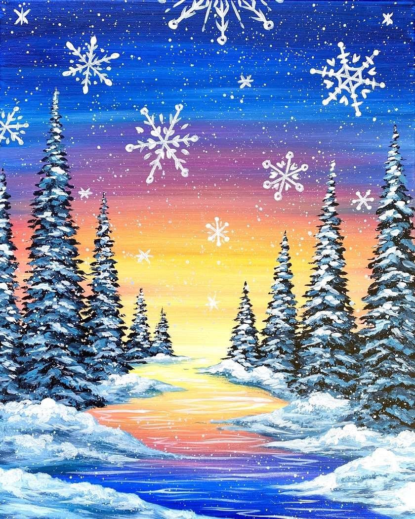 Snowflake Serenity-Paint Party