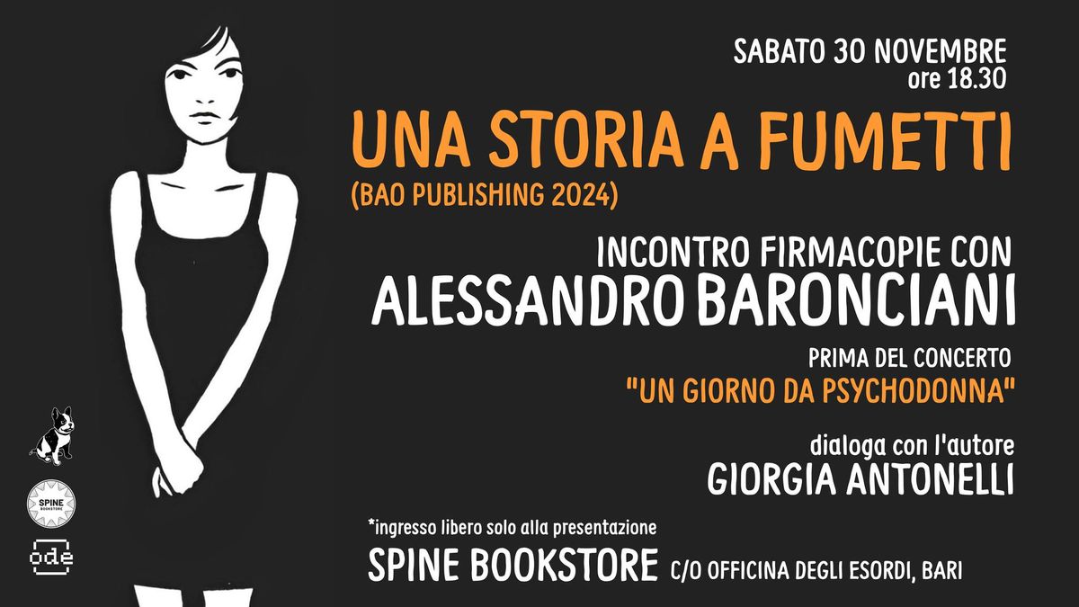 UNA STORIA A FUMETTI \/\/ Incontro firmacopie con Alessandro Baronciani prima del concerto.